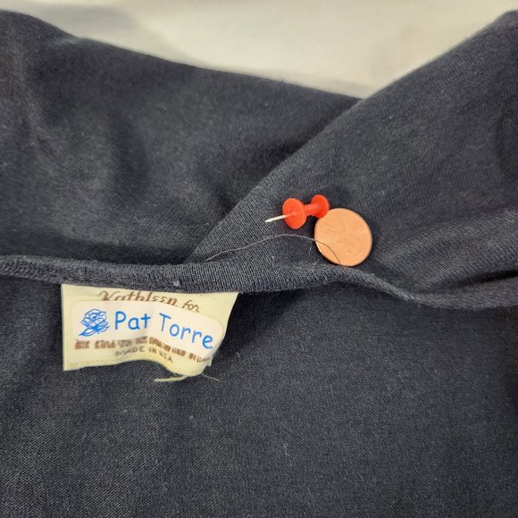 VINTAGE Kathleen For Sweet Herb Lagenlook Black Charcoal Cape Wrap One Size USA - Picture 14 of 14